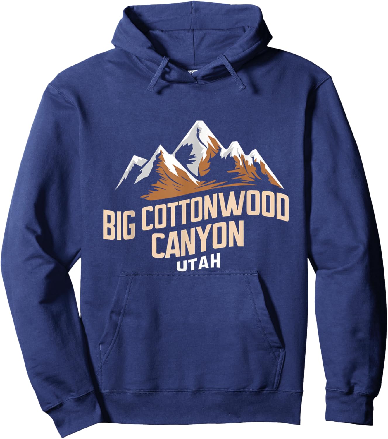 Big Cottonwood Canyon Utah Logo Brighton Wasatch Mountains Hoodie - Hoodie | Navy