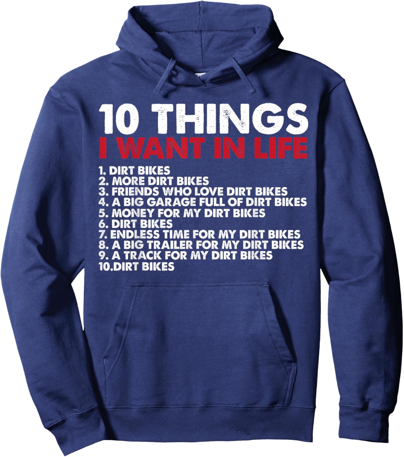 Motocross Life Checklist Funny Dirt Bike Off-Road MX Passion Hoodie - Hoodie | Navy