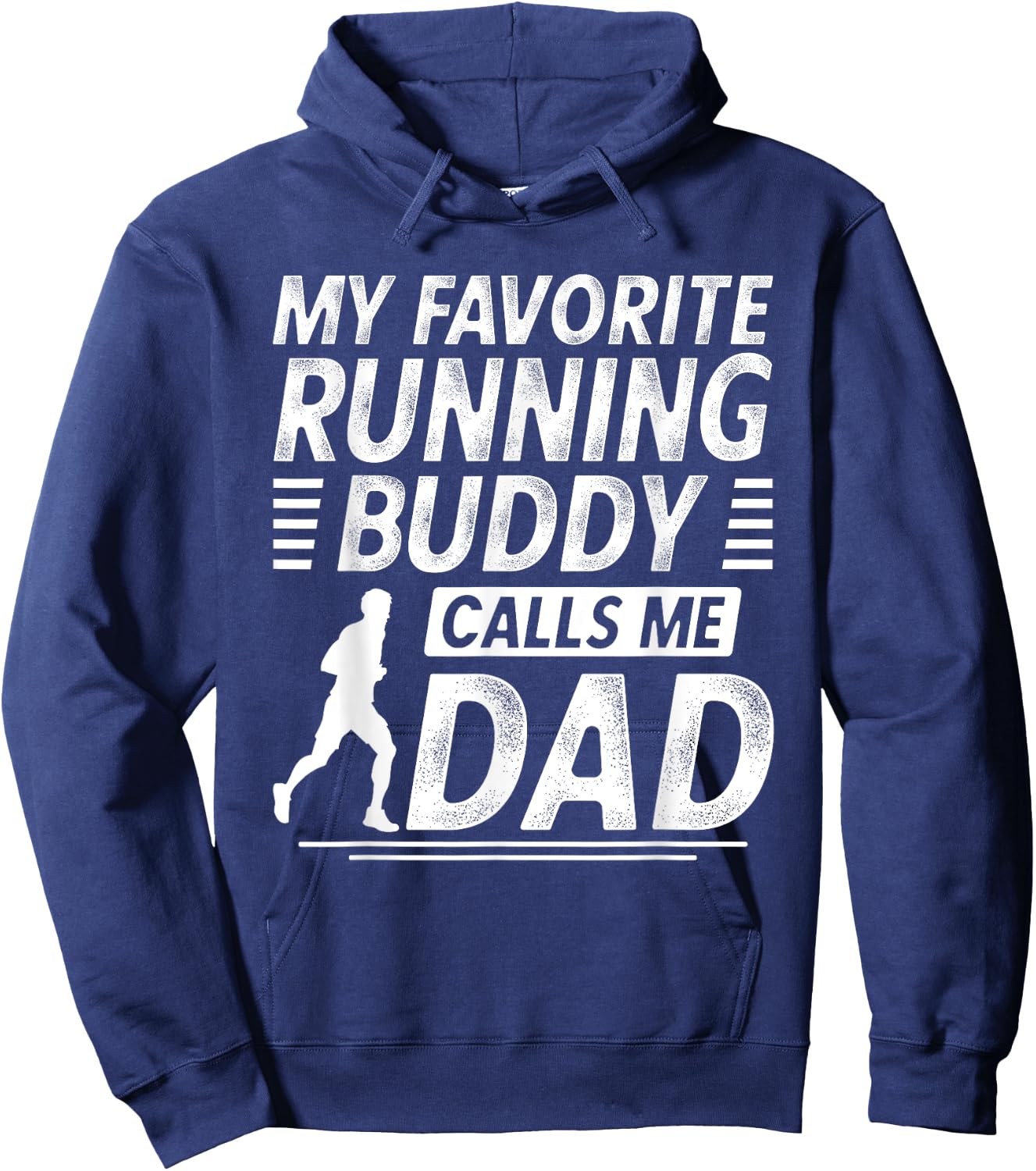 Running Dad Shirt My favorite Running Buddy Calls Me Dad Hoodie - Hoodie | Navy