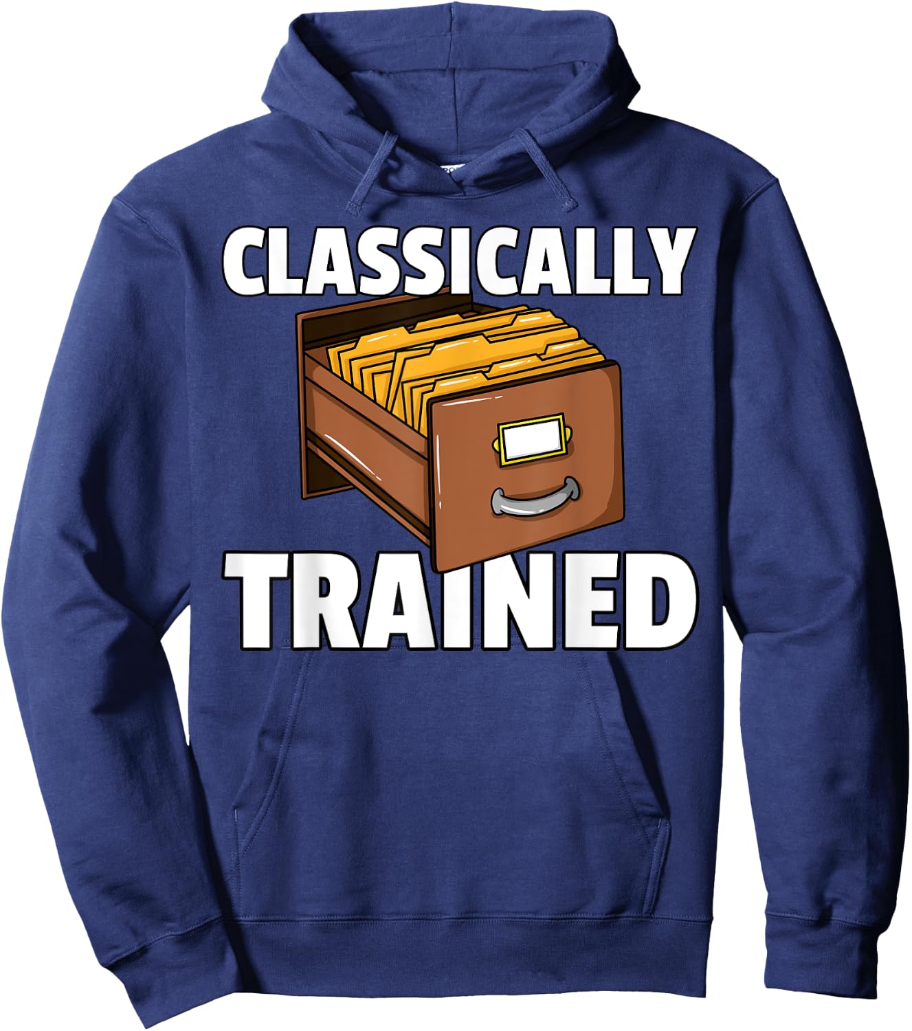 Card Catalog Library For Librarian Hoodie - Hoodie | Navy