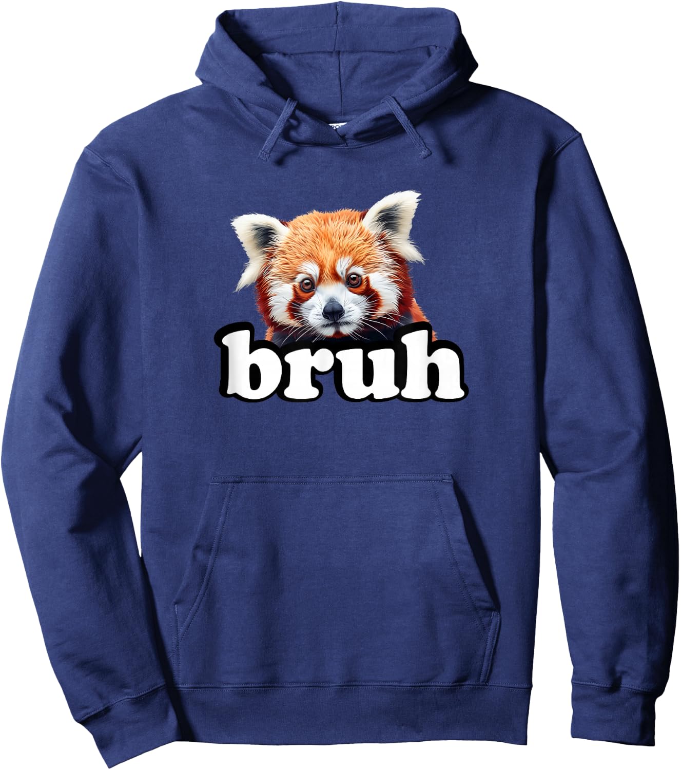 Cute Bruh Meme Boys Girls Kids Red Panda Lover Hoodie - Hoodie | Navy