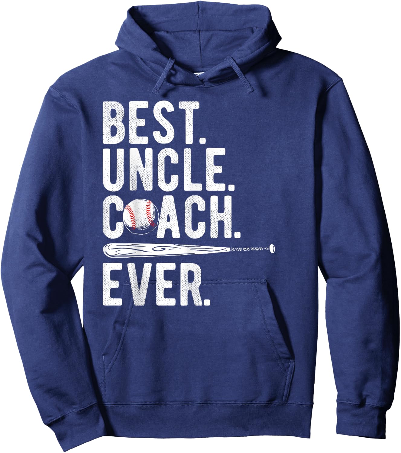 Baseball Best Uncle Coach Ever Proud Dad Daddy Father's Day Hoodie - Hoodie | Navy