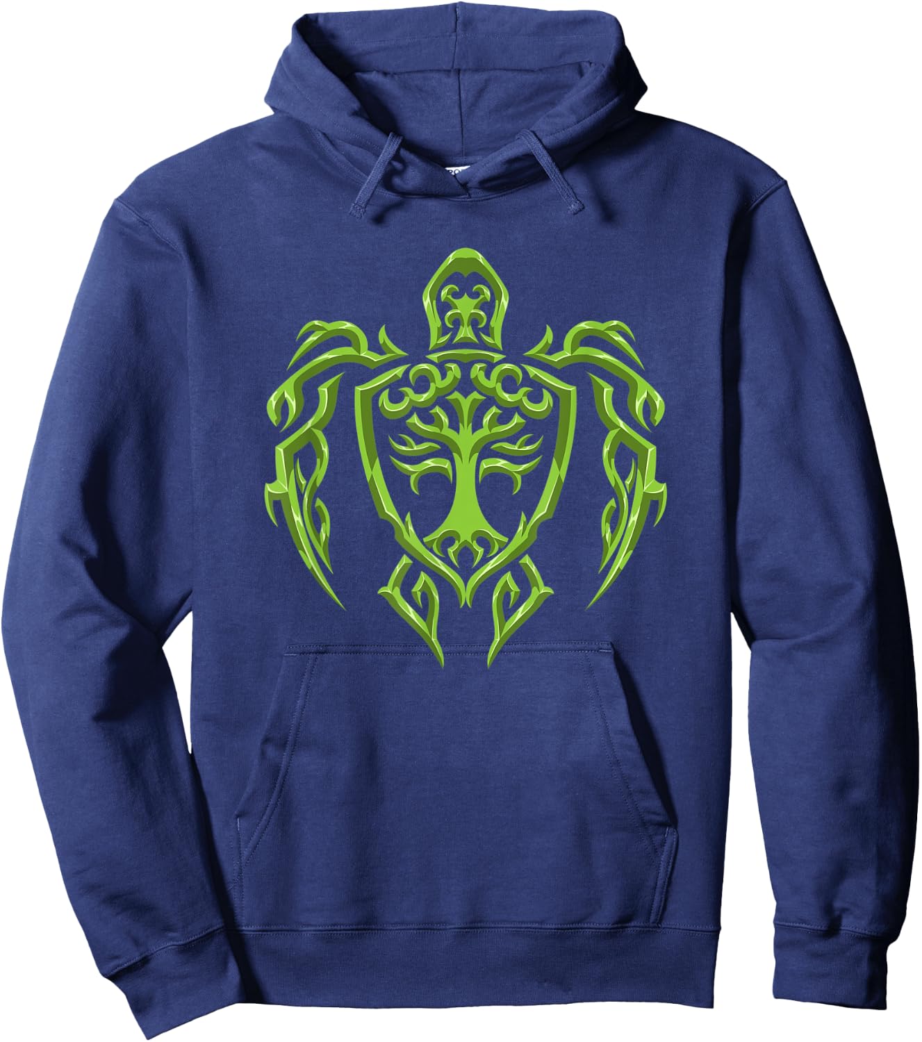 Maori Turtle - Earth Symbol - Tribal Tattoo For Divers Hoodie - Hoodie | Navy
