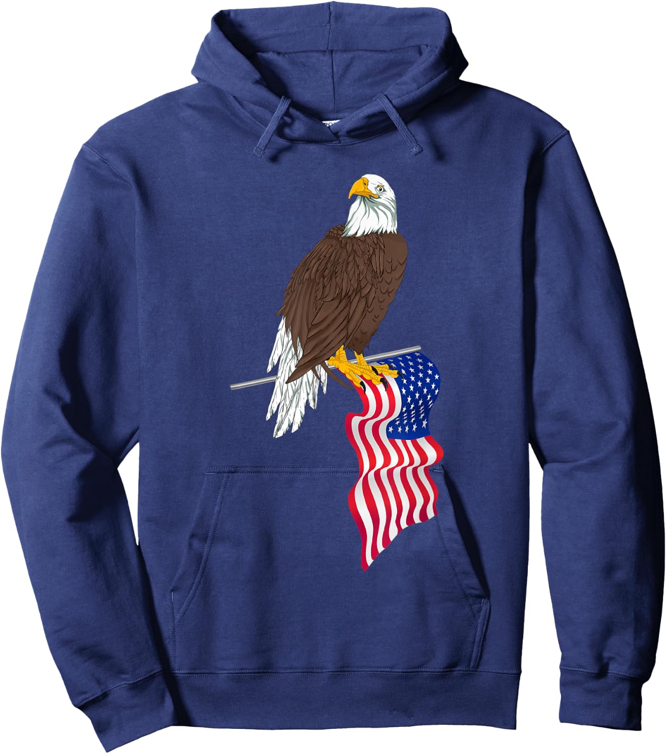 Proud American US Flag Freedom Liberty 4th Of July Eagle Women Kids Men Hoodie - Hoodie | Navy
