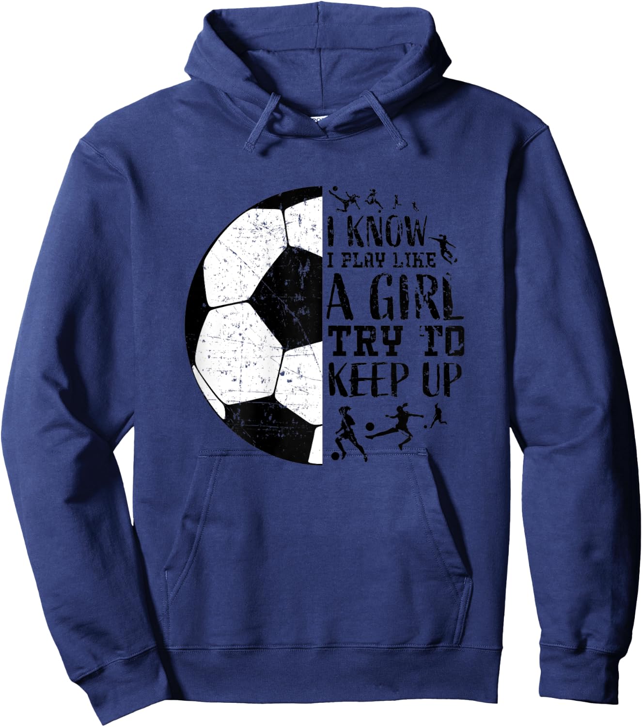 Cute Soccer Shirts Teen Girls Kids Women Gifts Funny Sayings Hoodie - Hoodie | Navy