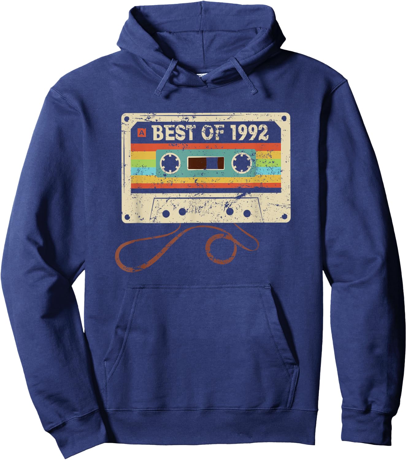 Best of 1992 Vintage 33 Year Old Men Women 33rd Birthday Hoodie - Hoodie | Navy