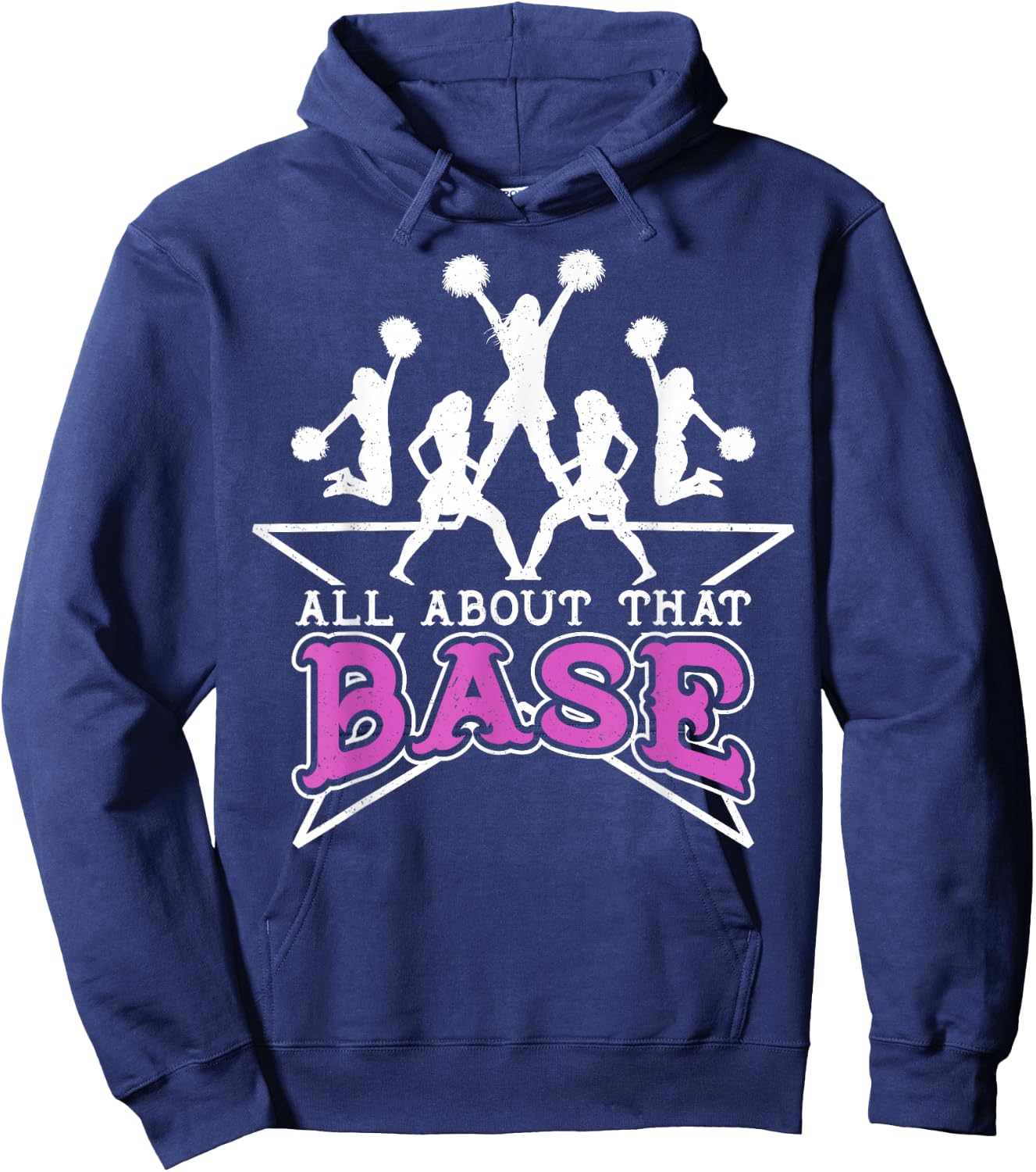 All About That Base Cheerleading design, Cheer gift, Cheerle Hoodie - Hoodie | Navy