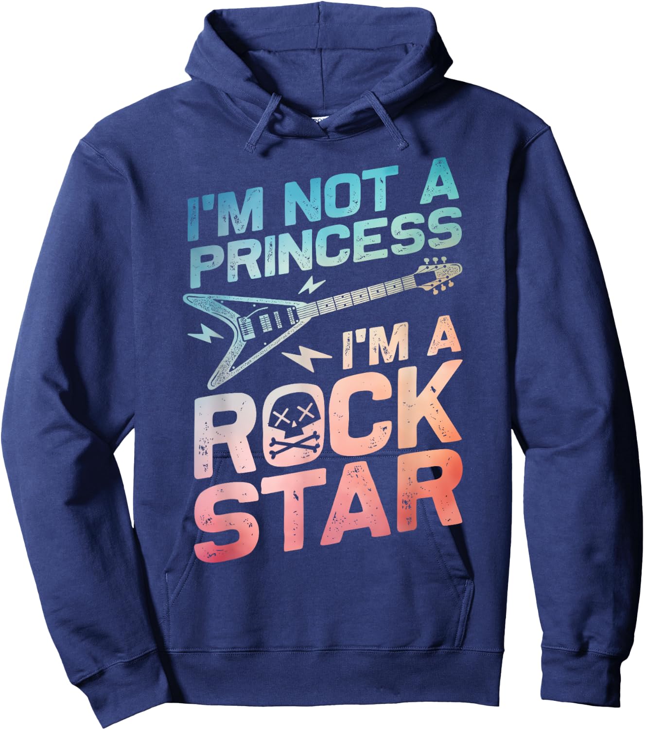 Rockstar Girls Punk Rocker Rock And Roll Princess Hoodie - Hoodie | Navy