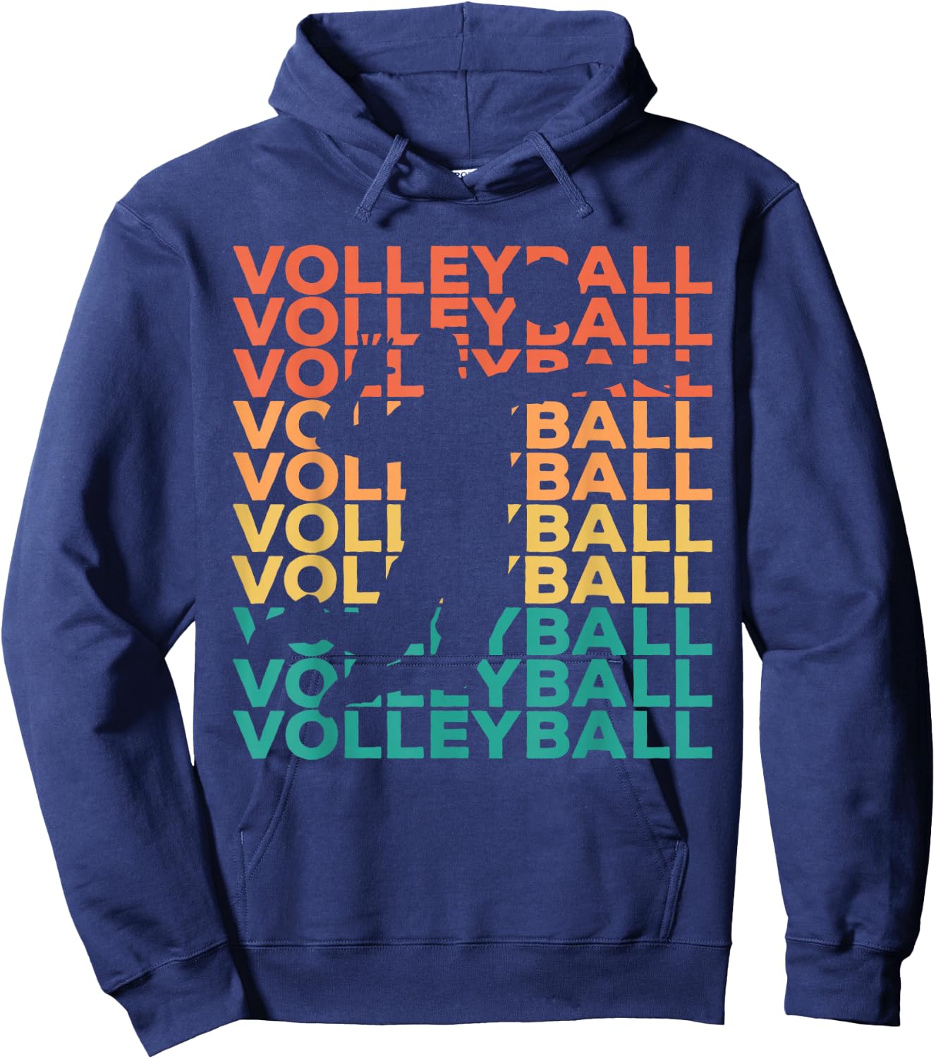Retro Vintage Volleyball Gift Volleyball Players Hoodie - Hoodie | Navy