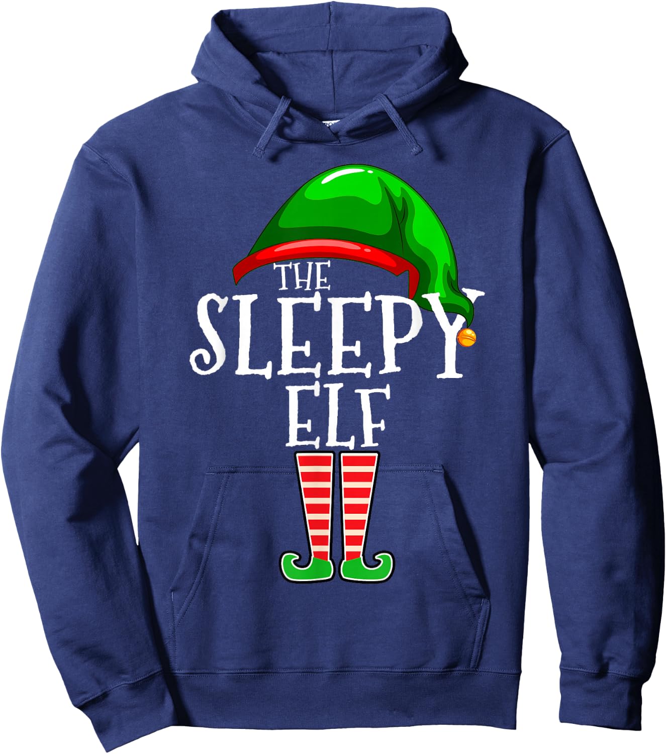 The Sleepy Elf Group Matching Family Christmas Gift Outfit Hoodie - Hoodie | Navy
