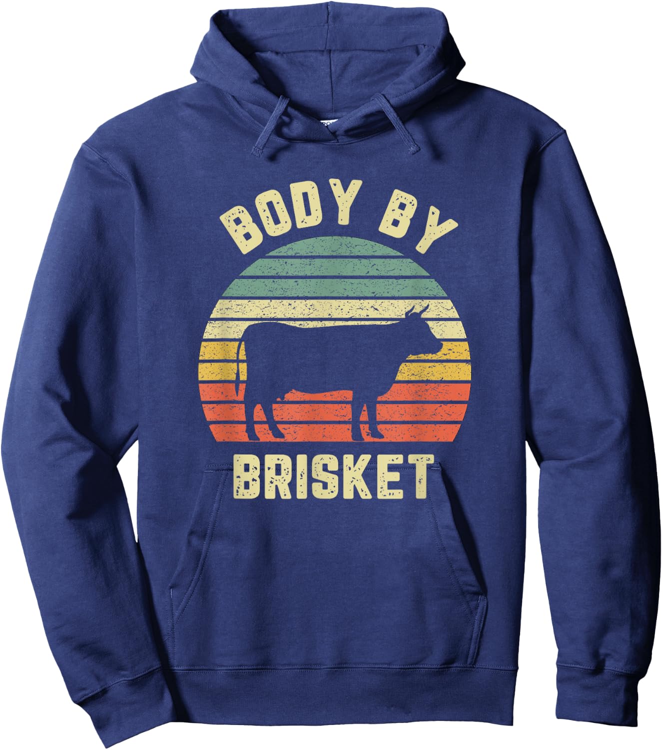 Body By Brisket Shirt Funny BBQ Backyard Grill Cookout Hoodie - Hoodie | Navy