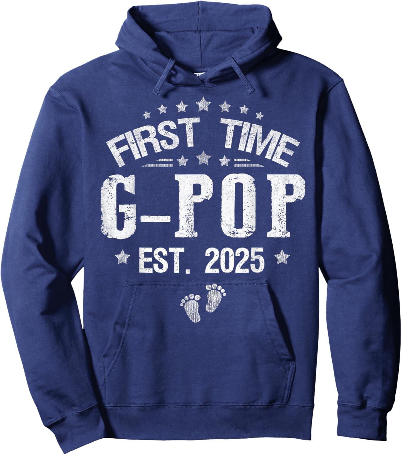 First time G-Pop est.2025 Father's Day Promoted To G-Pop Hoodie - Hoodie | Navy