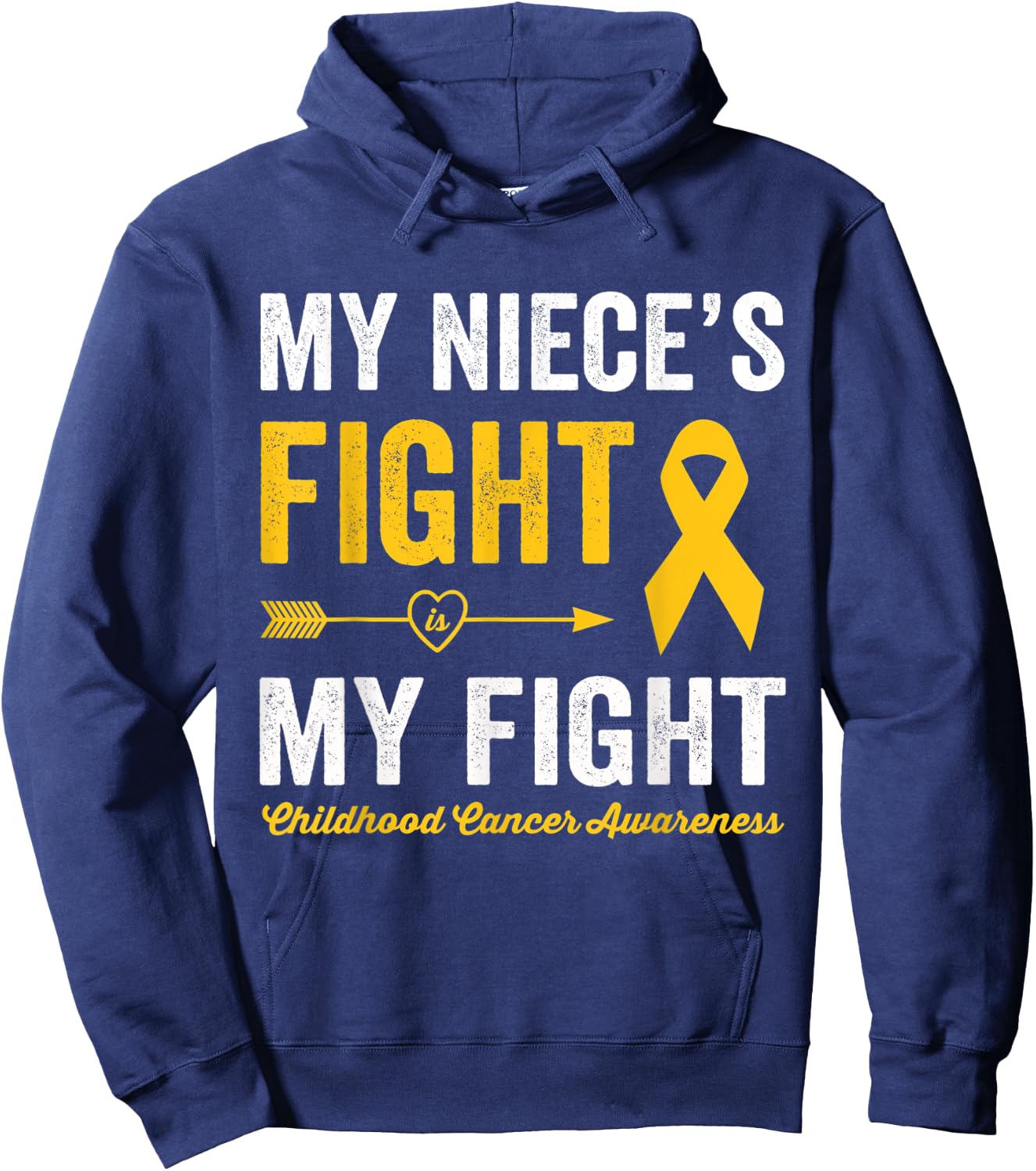 Childhood Cancer Niece My Niece's Fight Is My Fight Hoodie - Hoodie | Navy
