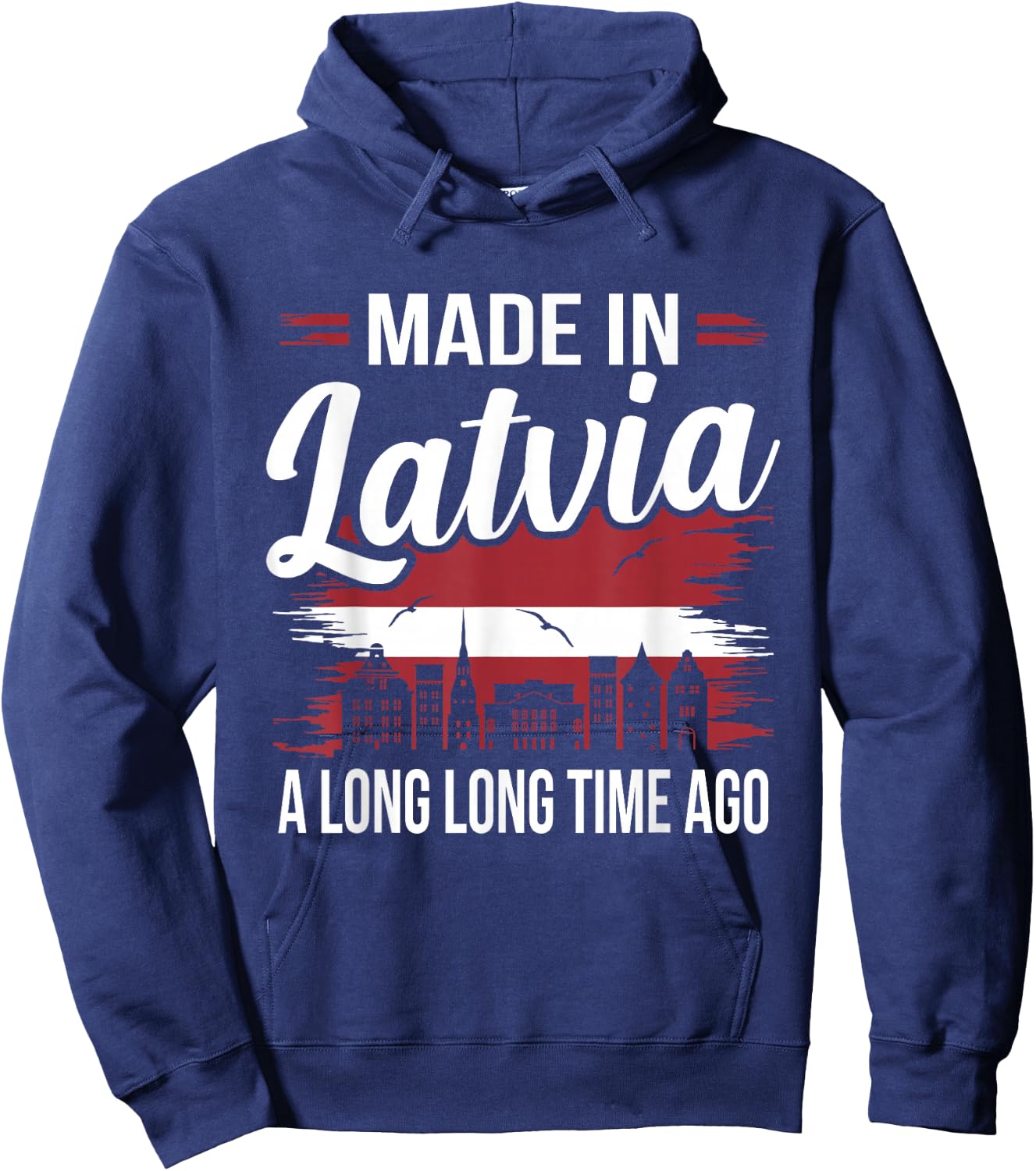 Funny Latvia Flag Travel Hoodie - Hoodie | Navy