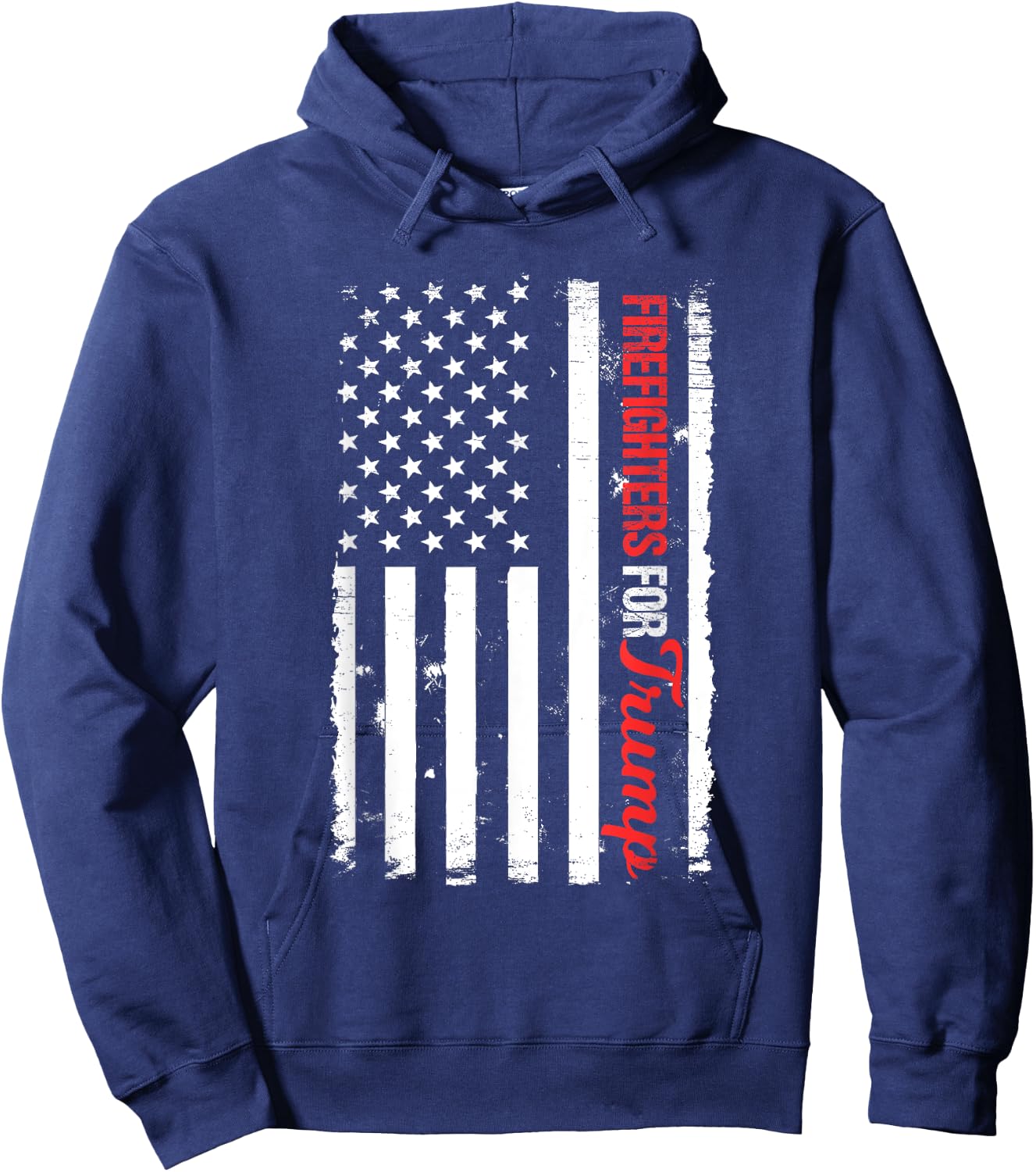 Firefighters For Donald Trump Thin Red Line Fireman Gift Hoodie - Hoodie | Navy