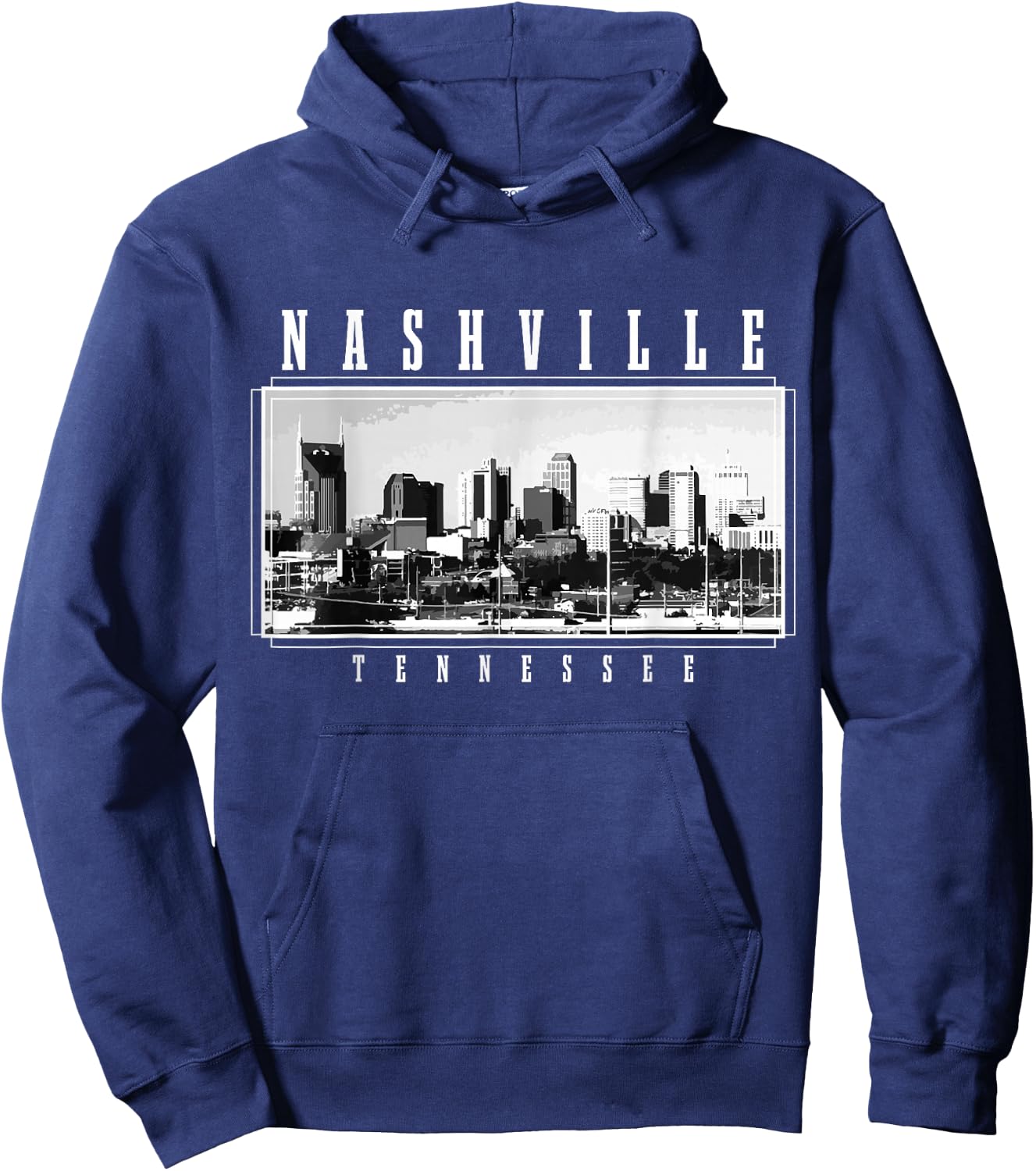 Nashville Skyline Tennessee Vintage USA America Souvenir Hoodie - Hoodie | Navy