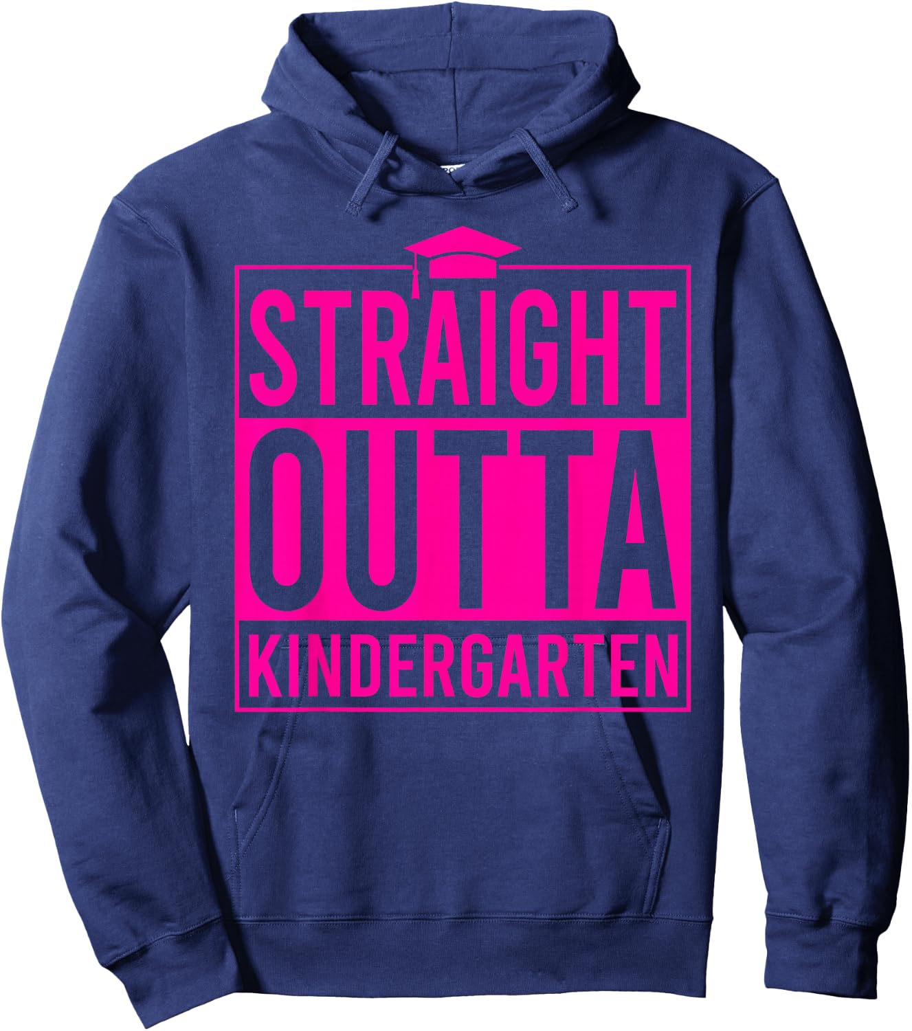 Straight Outta Kindergarten Graduation Idea Class Of 2026 Hoodie - Hoodie | Navy