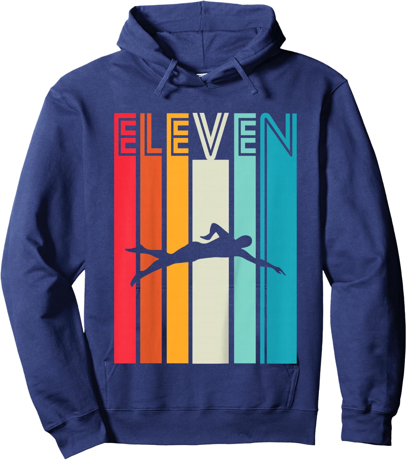 Kids 11. Birthday Gift Swimmer Funny Swimming for Boys Men Hoodie - Hoodie | Navy