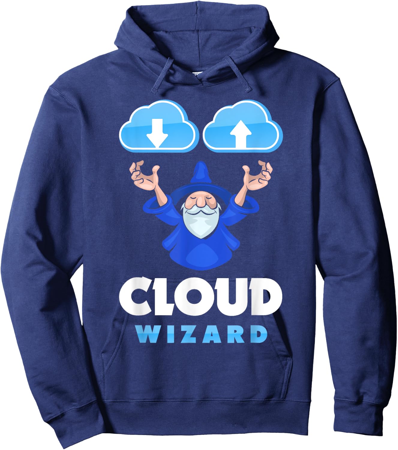 DevOps Engineer Cloud Computing Cloud Wizard Funny Hoodie - Hoodie | Navy