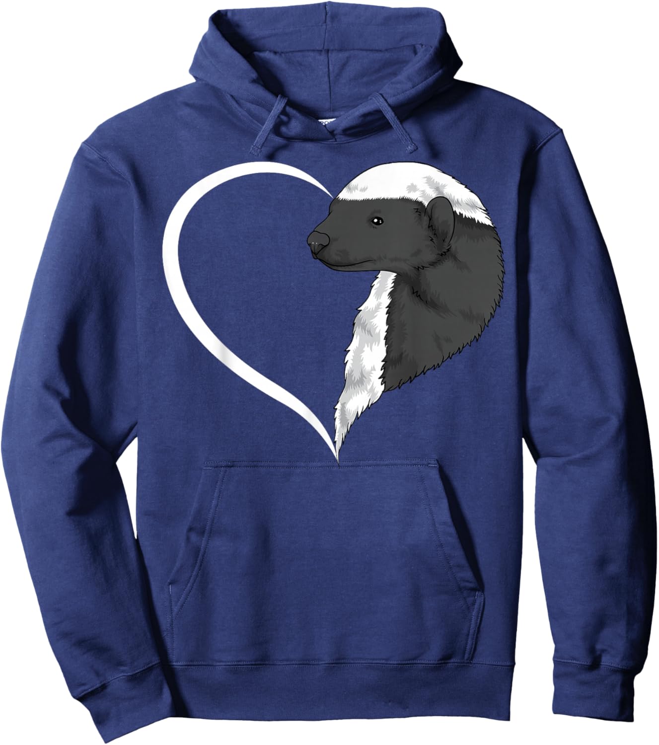 Honey Badger Shirts Girls Heart Cute Honey Badger Hoodie - Hoodie | Navy