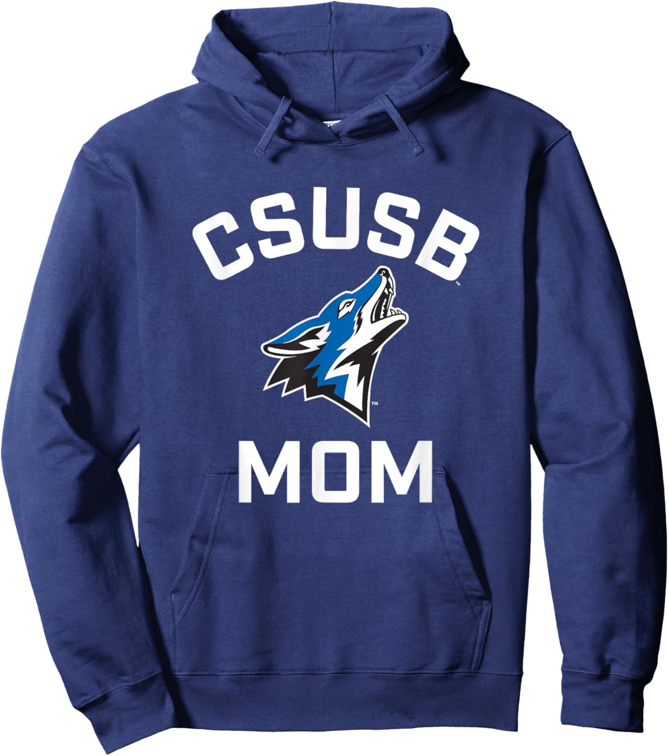 Cal State San Bernardino CSUSB Coyotes Arched Mom Hoodie - Hoodie | Navy