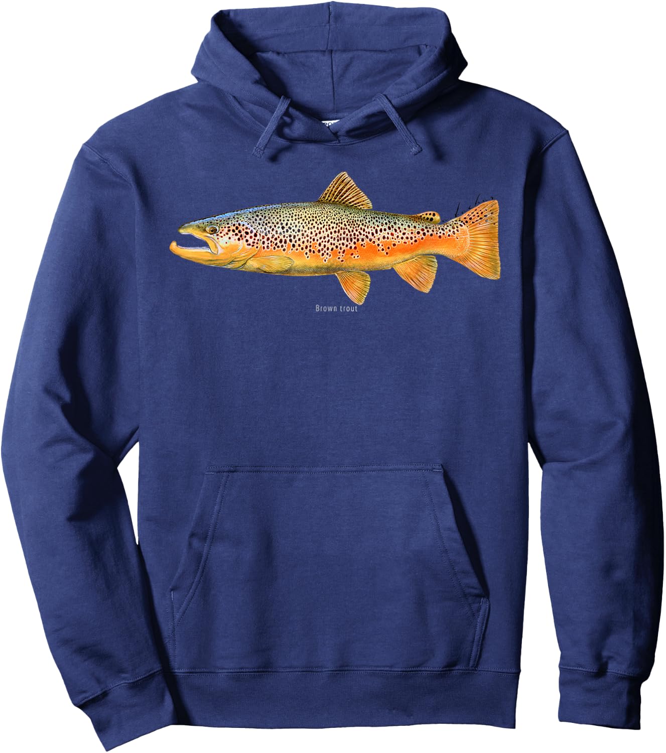 Studio Abachar Brown Trout Hoodie - Hoodie | Navy