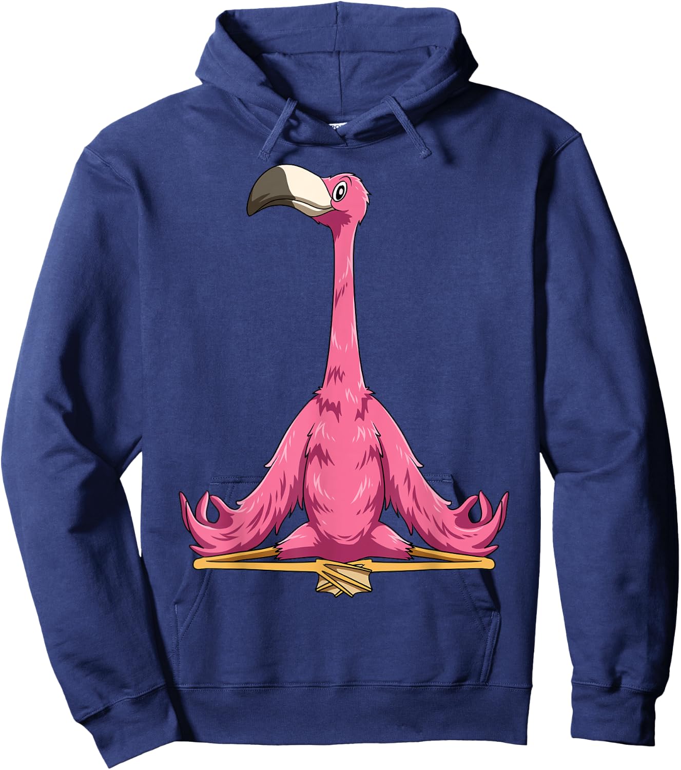 Flamingo Yoga Pose Flamingo Meditation Flamingo Doing Yoga Hoodie - Hoodie | Navy
