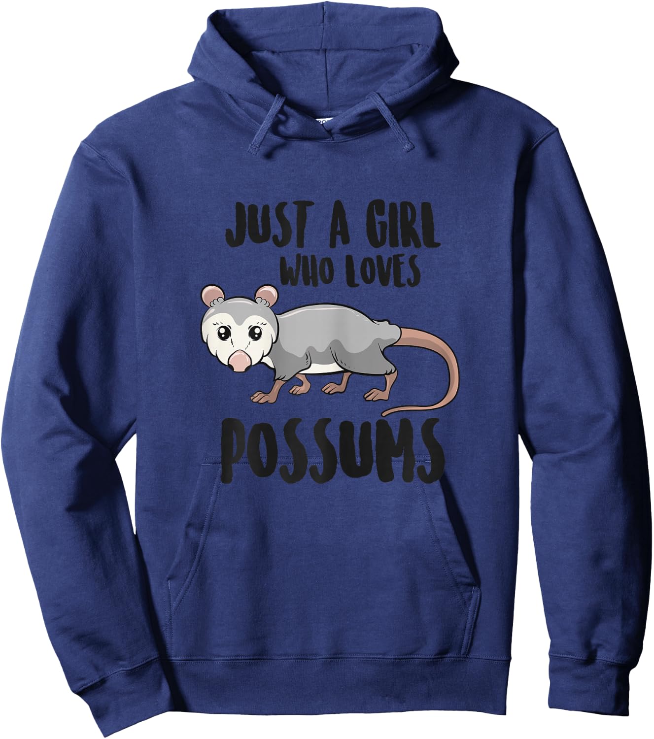 Funny Possums Girl Just a Girl Who Loves Possums Hoodie - Hoodie | Navy