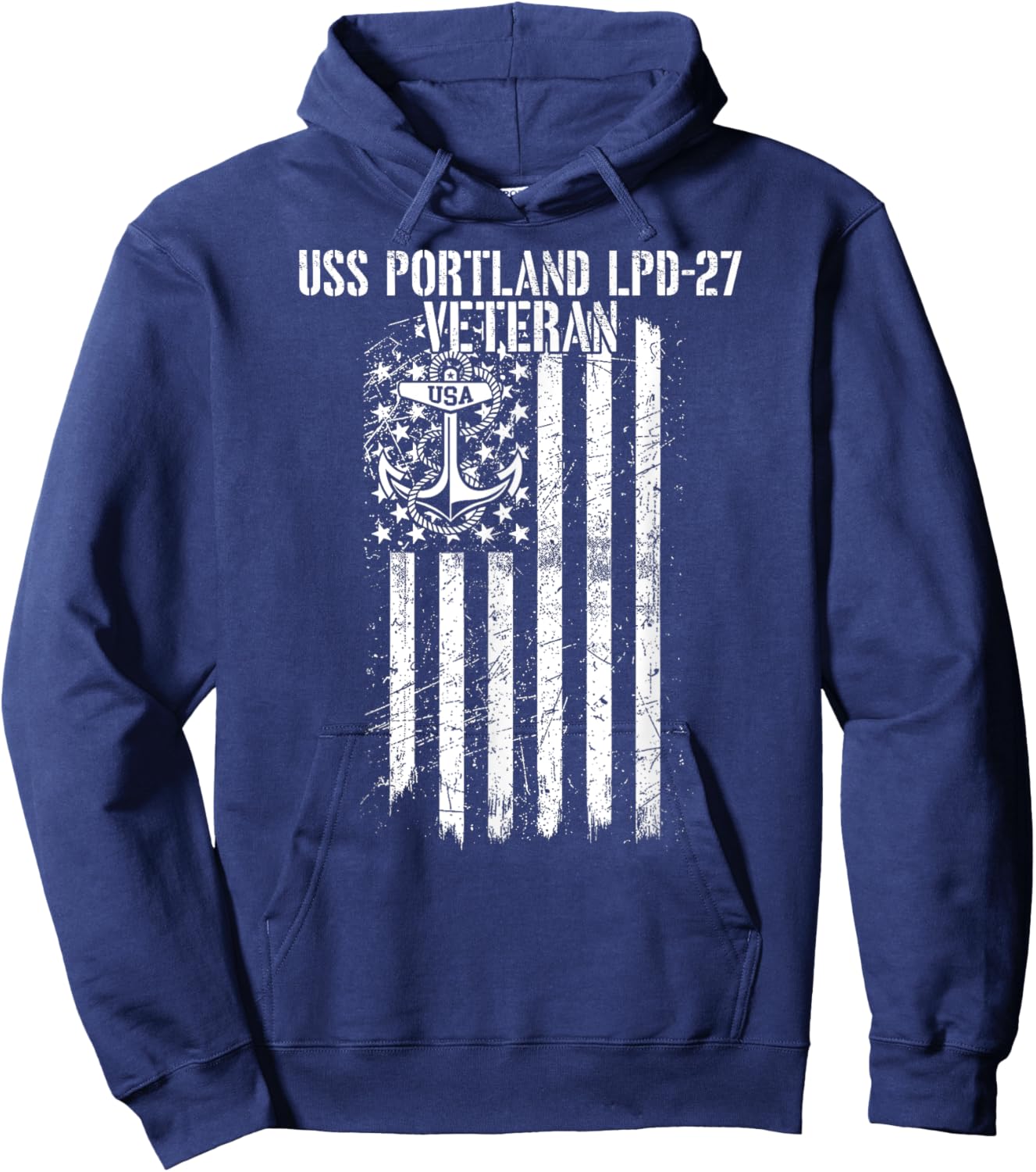USS Portland LPD-27 Amphibious Transport Dock Veteran Hoodie - Hoodie | Navy