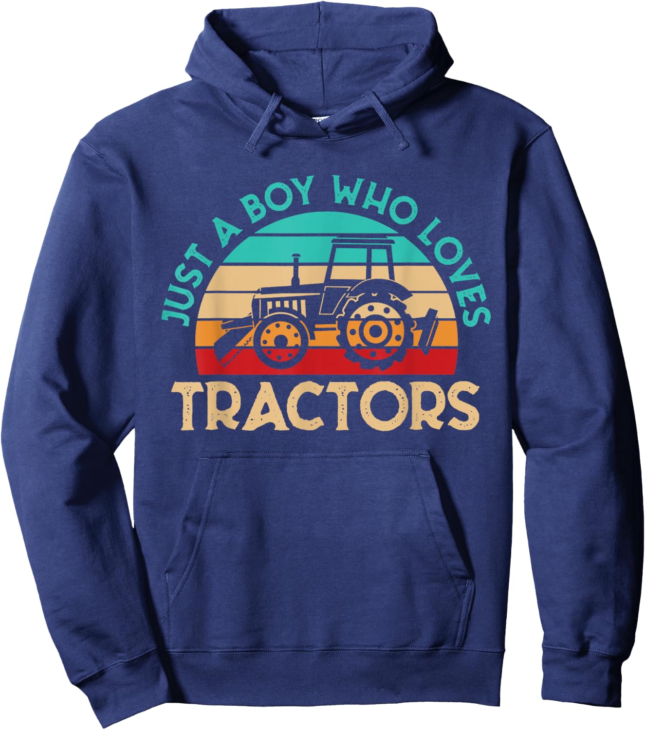 Just A Boy Who Loves Tractors Farmer Hoodie - Hoodie | Navy