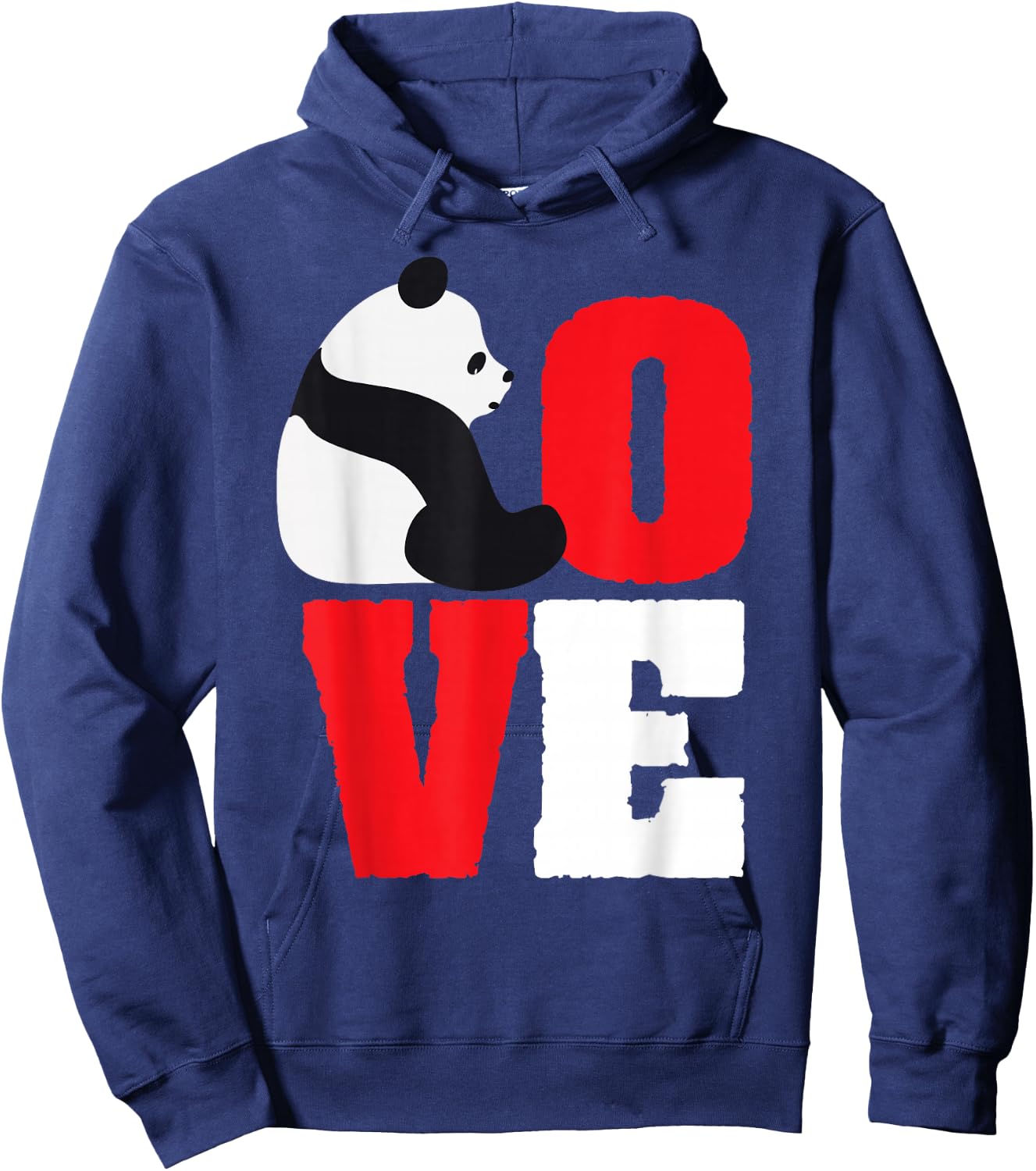 Panda Bear Shirt Black And White Panda Love Hoodie - Hoodie | Navy
