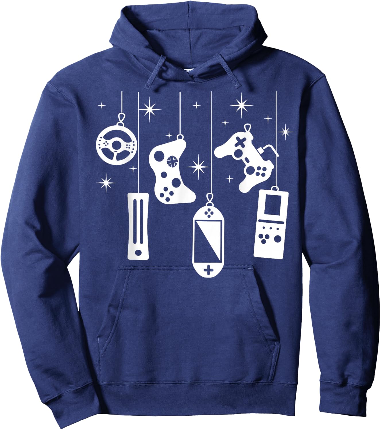 Gamer Christmas Video Game Controller Xmas Gaming Pajama Hoodie - Hoodie | Navy