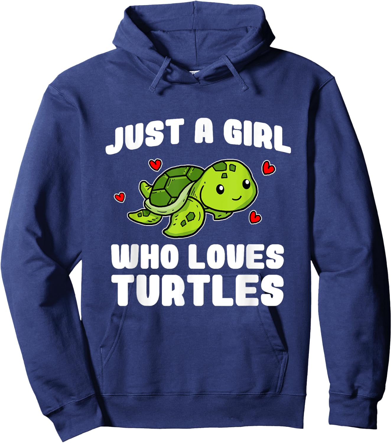 Just A Girl Who Loves Turtles Funny Turtle Costume Hoodie - Hoodie | Navy