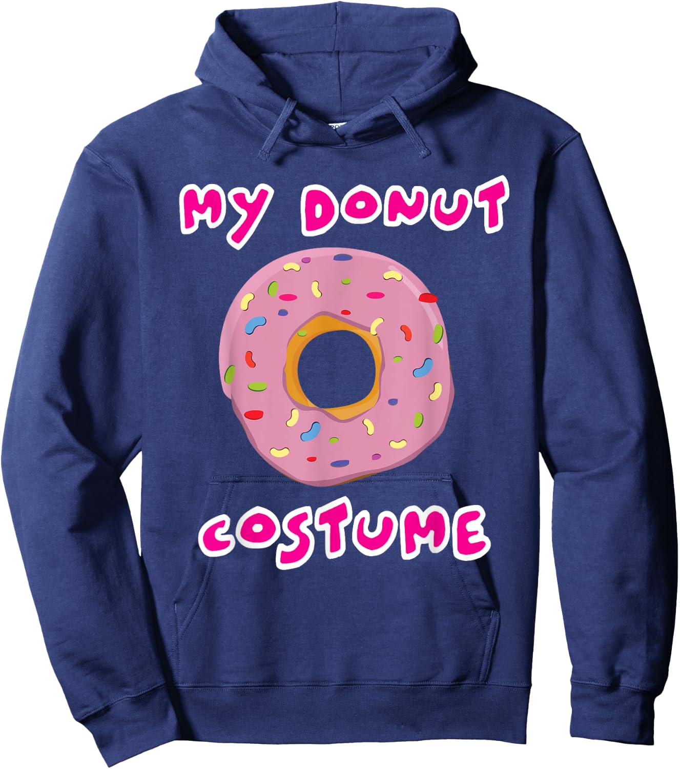 My Donut Costume Funny Halloween Doughnut Easy Simple Outfit Hoodie - Hoodie | Navy