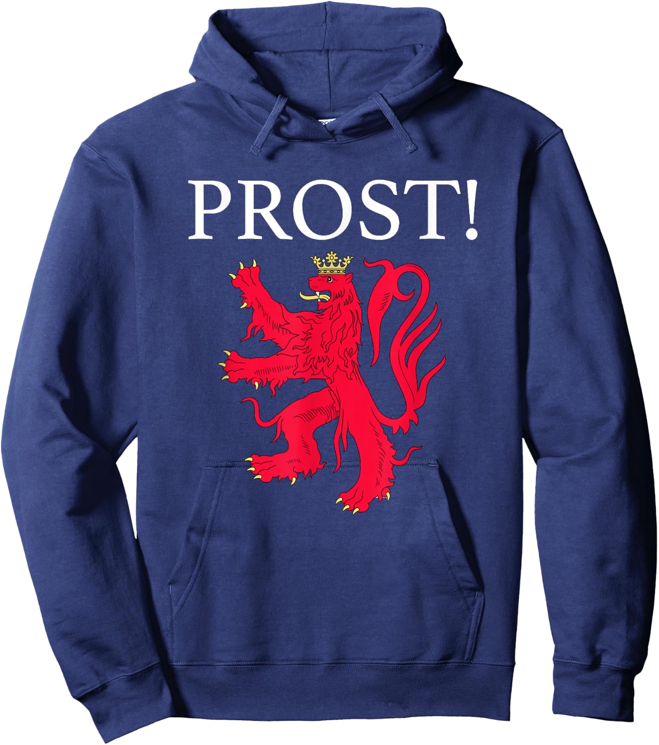 Prost Cheers In Luxembourgish Souvenir Flag Of Luxembourg Hoodie - Hoodie | Navy