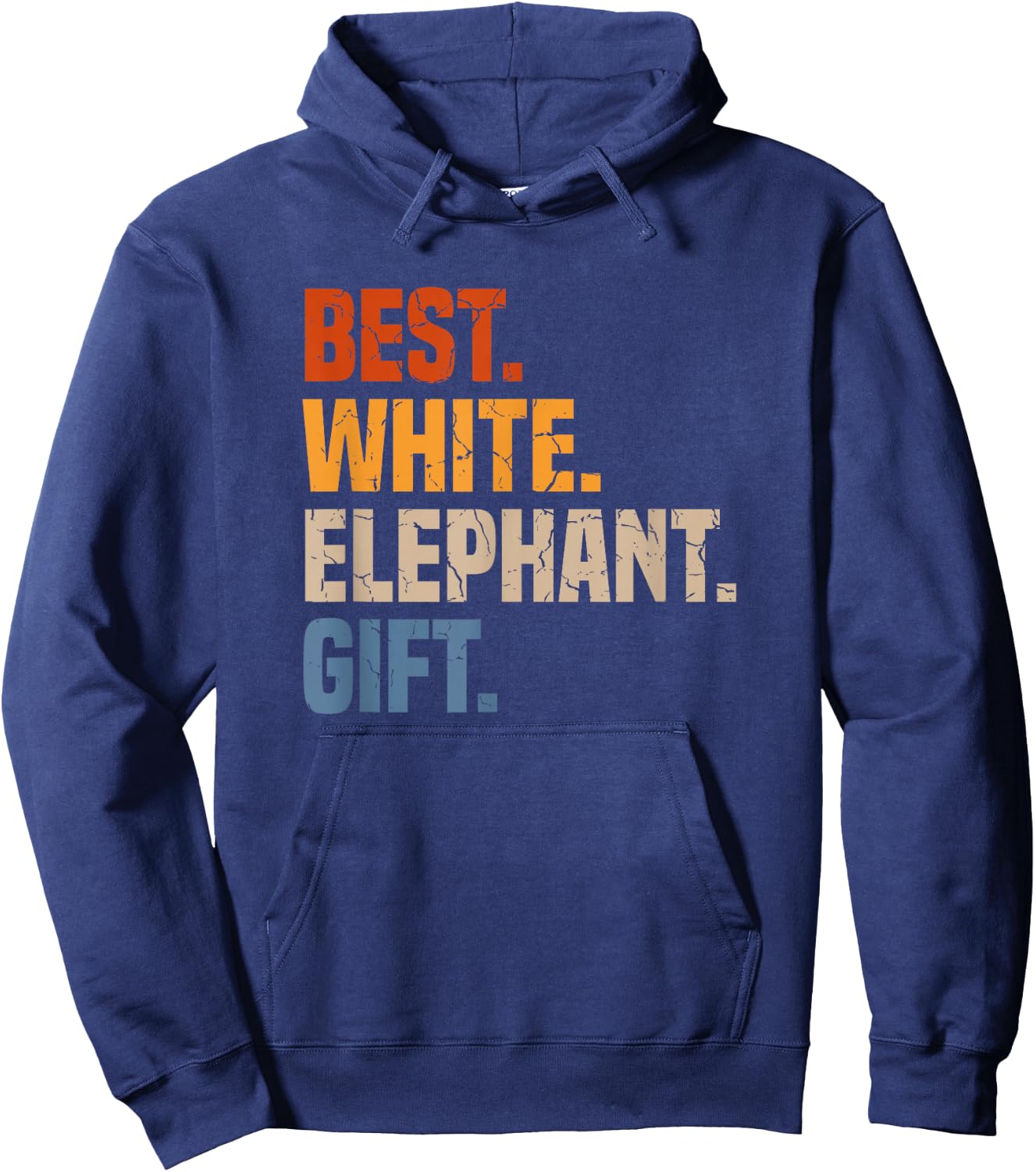 Retro Best White Elephant Gift White Elephant Gift Exchange Hoodie - Hoodie | Navy