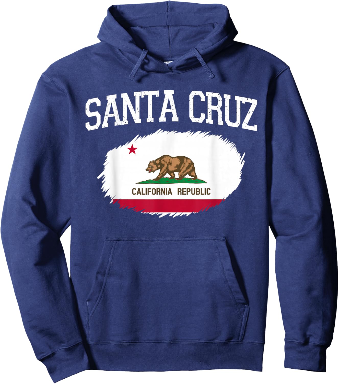 SANTA CRUZ CA CALIFORNIA Flag Vintage USA Sports Men Women Hoodie - Hoodie | Navy