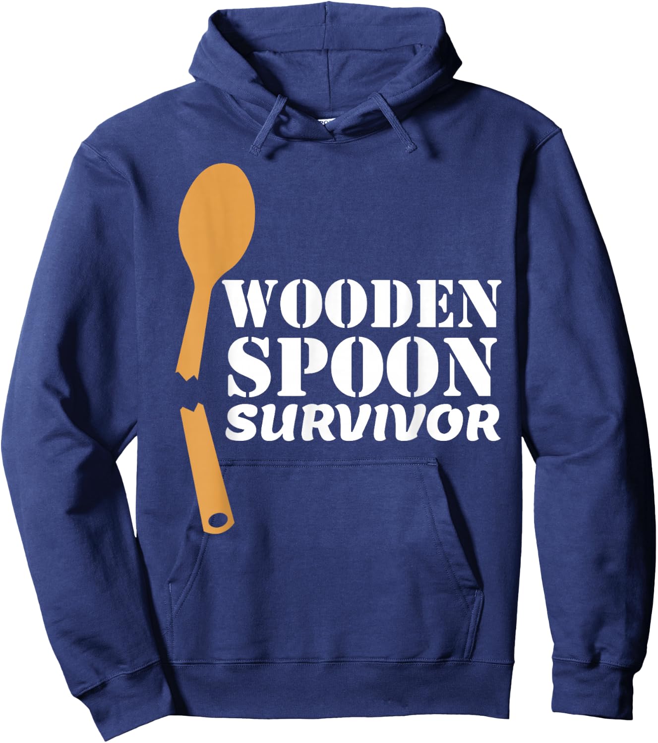 90s Wooden Spoon Survivor Funny Nostalgic Italian Joke Hoodie - Hoodie | Navy