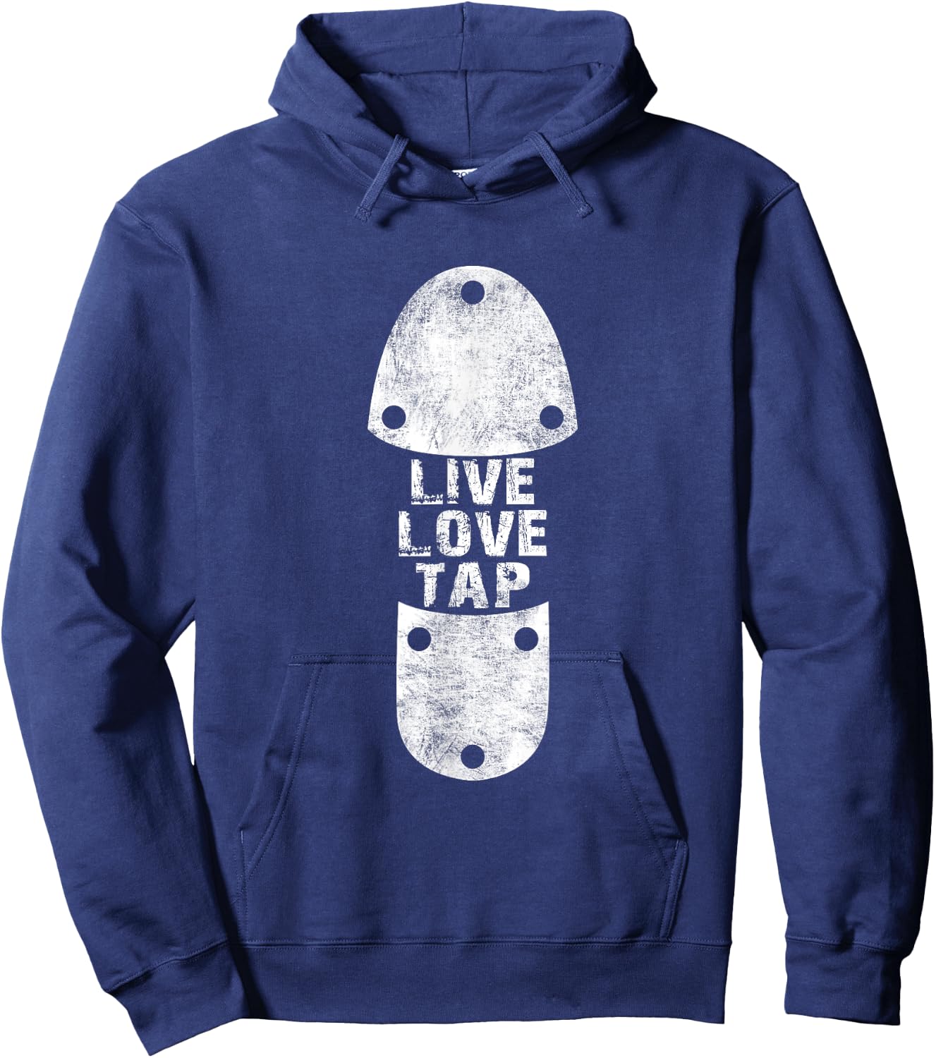 Tap Dances - Live Love Tap Distressed Gift Tap Dancers Hoodie - Hoodie | Navy