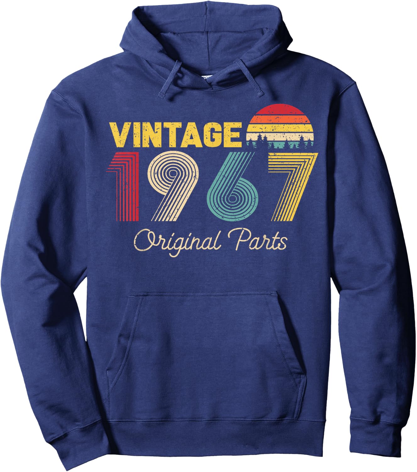 Vintage Original Parts 1967 Cool Men and Women 58th Bday Hoodie - Hoodie | Navy