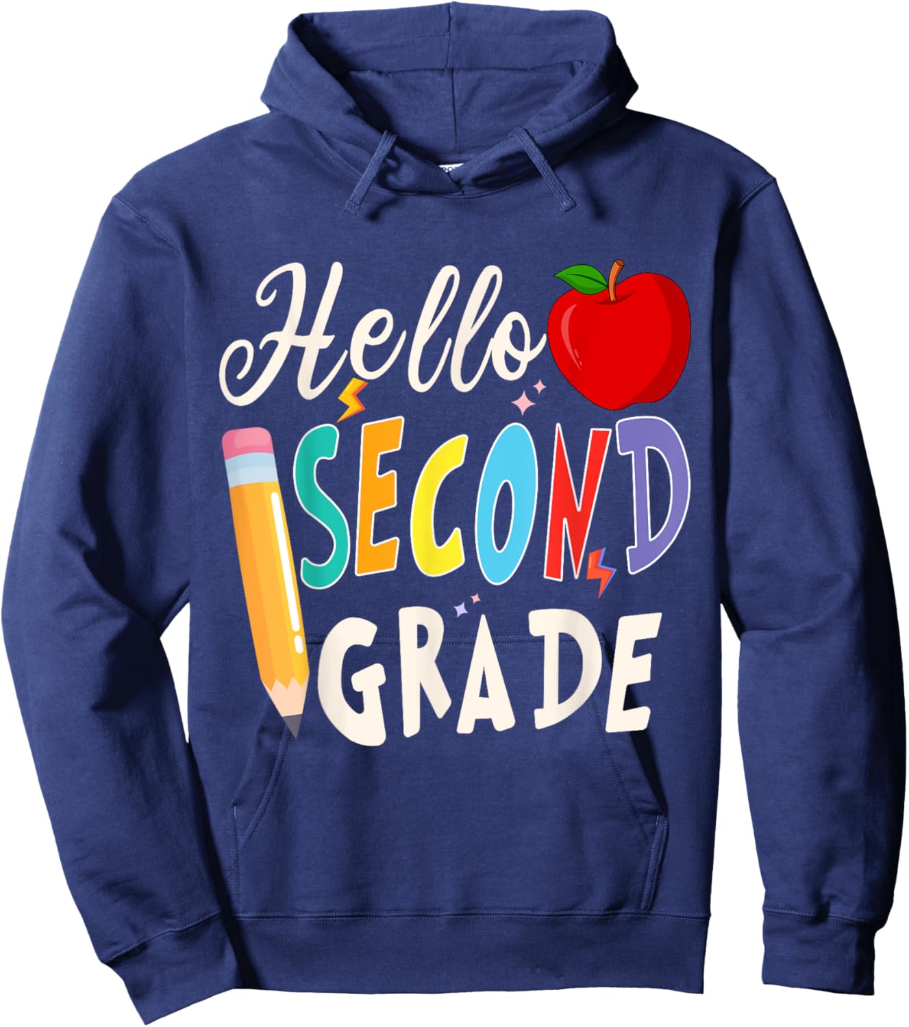 Hello Second Grade Team 2nd Grade Back to School Teacher kid Hoodie - Hoodie | Navy