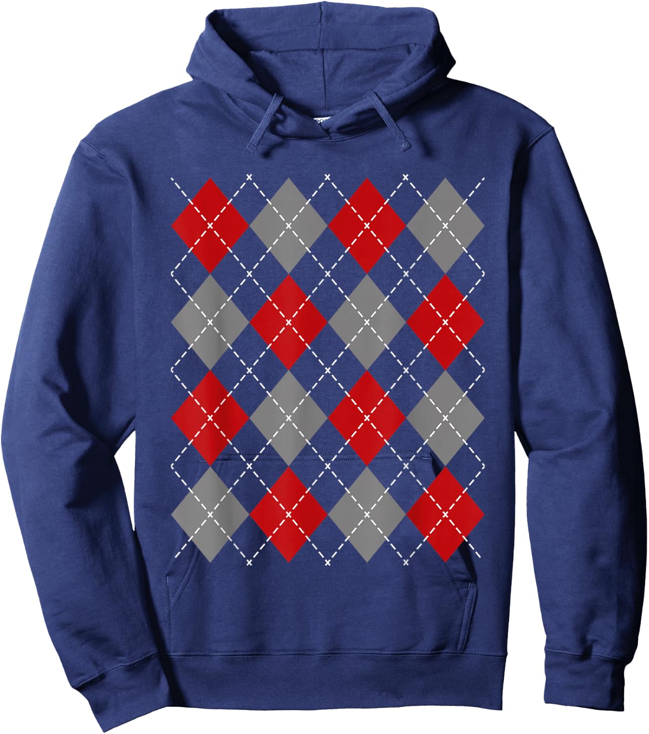 Argyle 1950s Sock Hop Women Men Vintage 50s Rockabilly 60s Hoodie - Hoodie | Navy