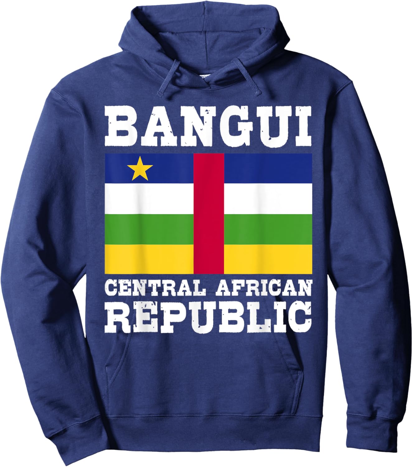Bangui Central African Republic Flag Wear CAR Capital Jersey Hoodie - Hoodie | Navy