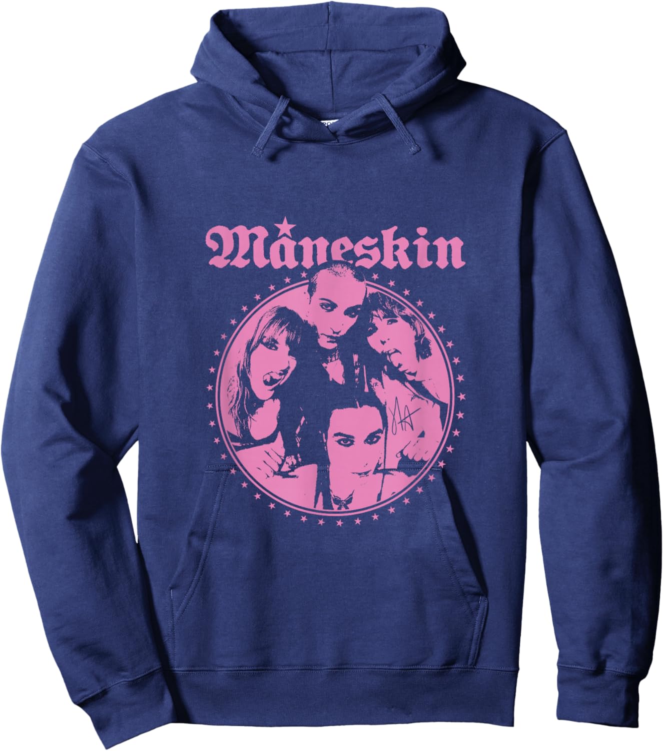 Måneskin Pink Fisheye Hoodie - Hoodie | Navy