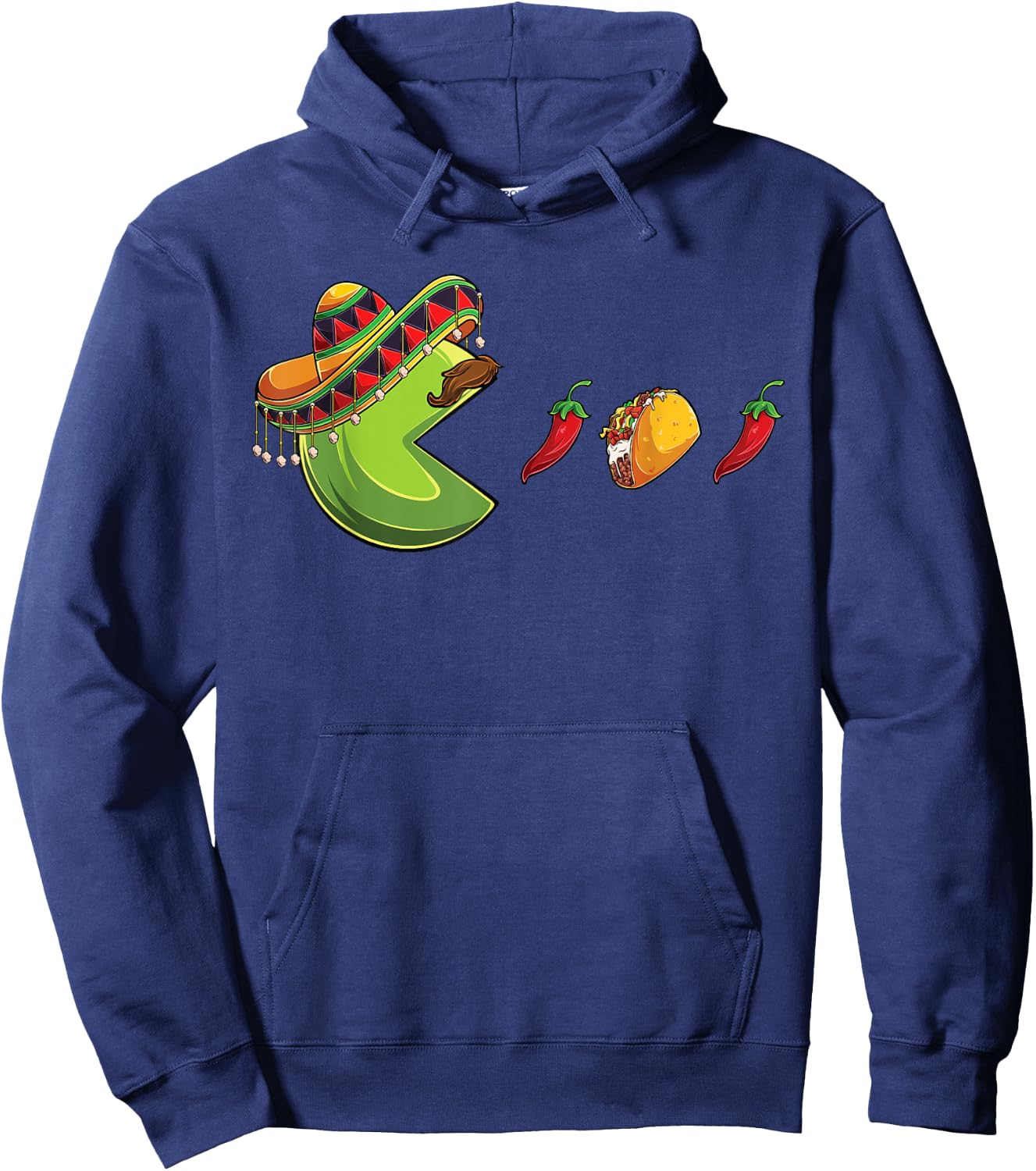 Funny eating Tacos Cinco de Mayo Boys Kids woman Men Mexican Hoodie - Hoodie | Navy