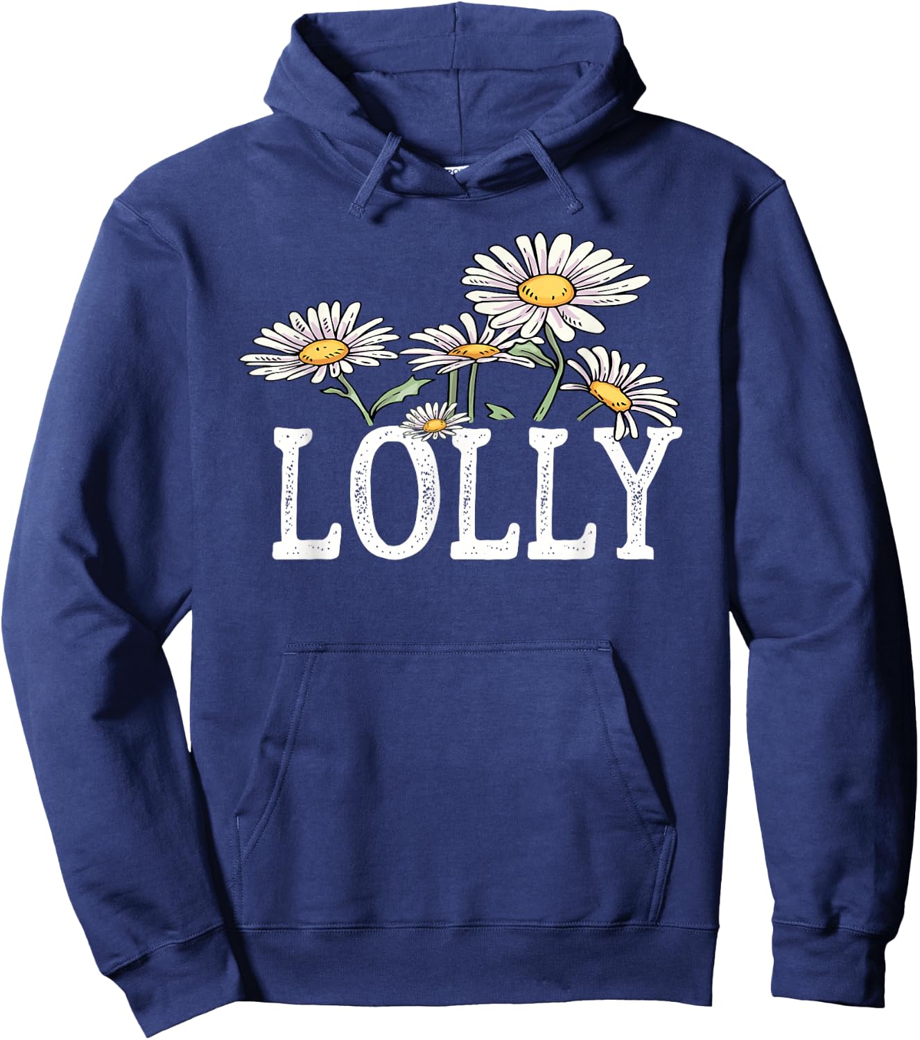 Lolly Floral Chamomile Design Mother's Day Gifts Lolly Hoodie - Hoodie | Navy