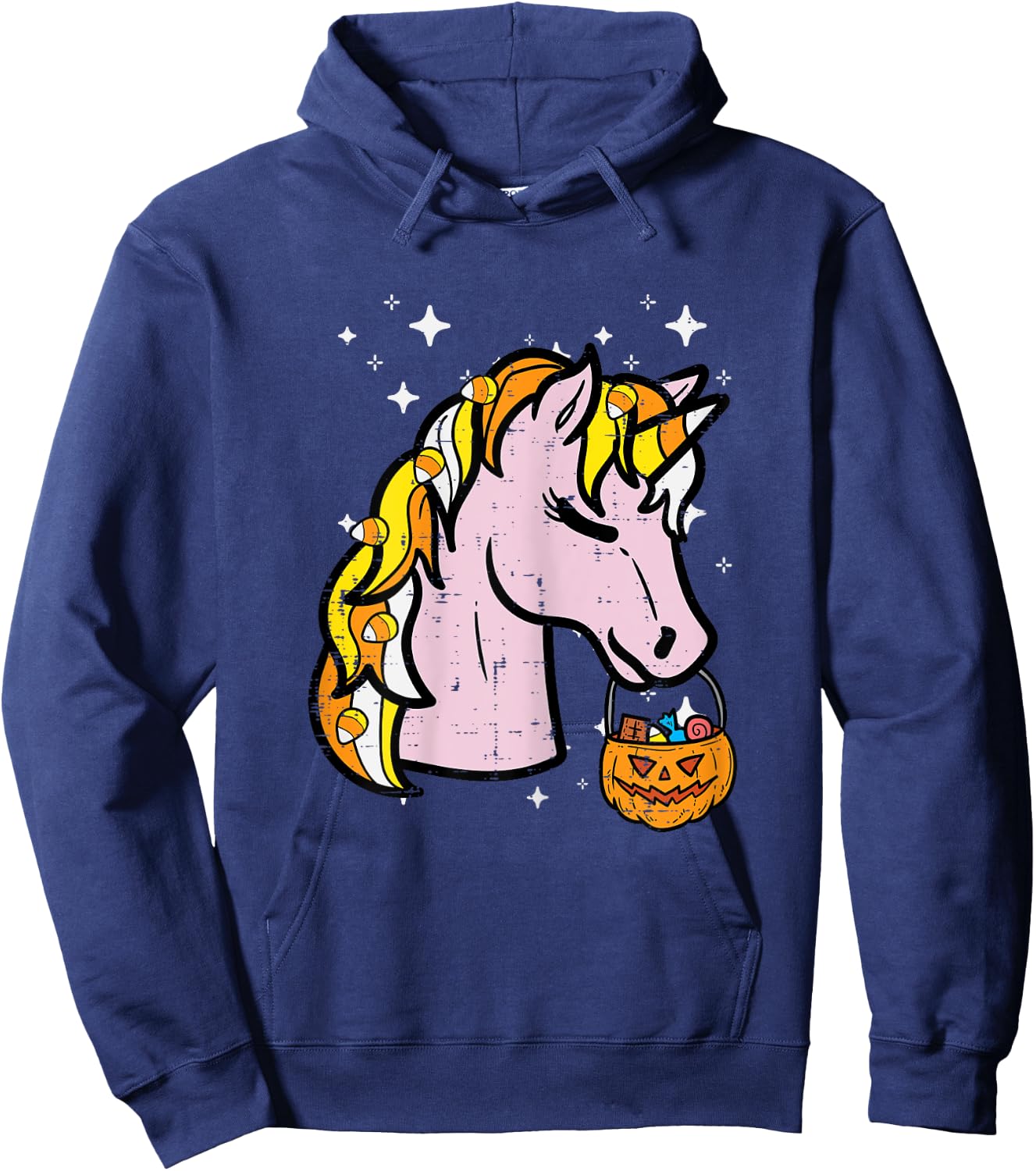 Halloween Unicorn Trick Or Treat Costume Girls Kids Youth Hoodie - Hoodie | Navy