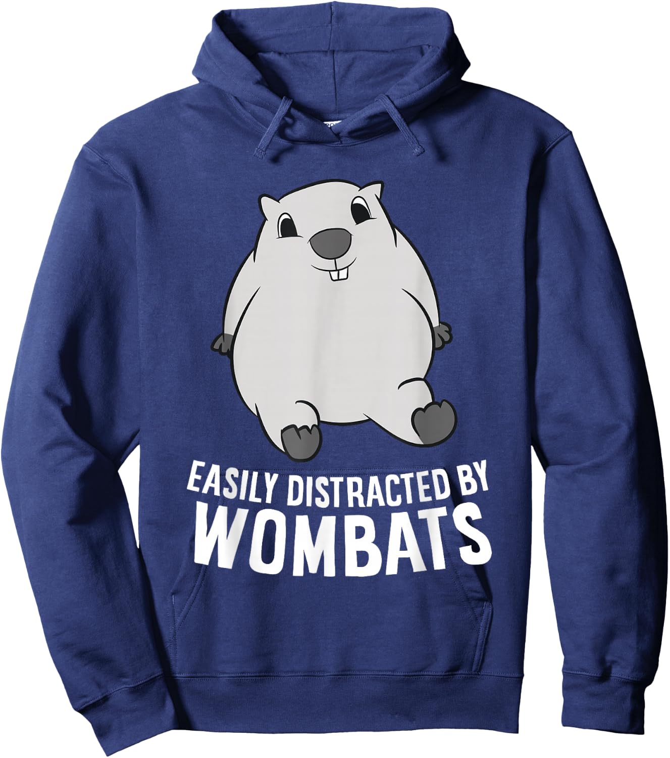 Easily Distracted By Wombats Cute Australian Animal Wombat Hoodie - Hoodie | Navy