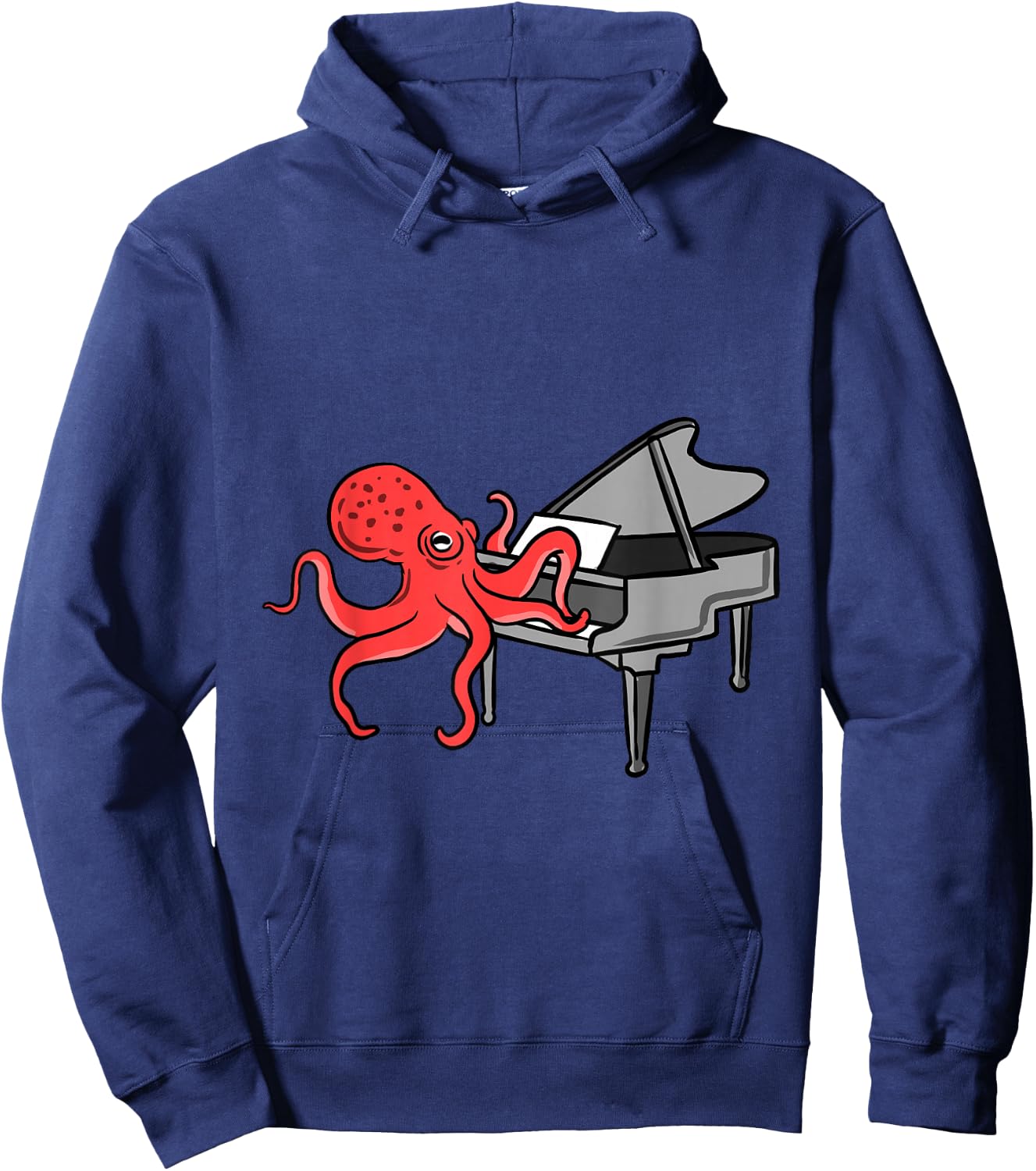 Octopus Playing Piano Hoodie - Hoodie | Navy