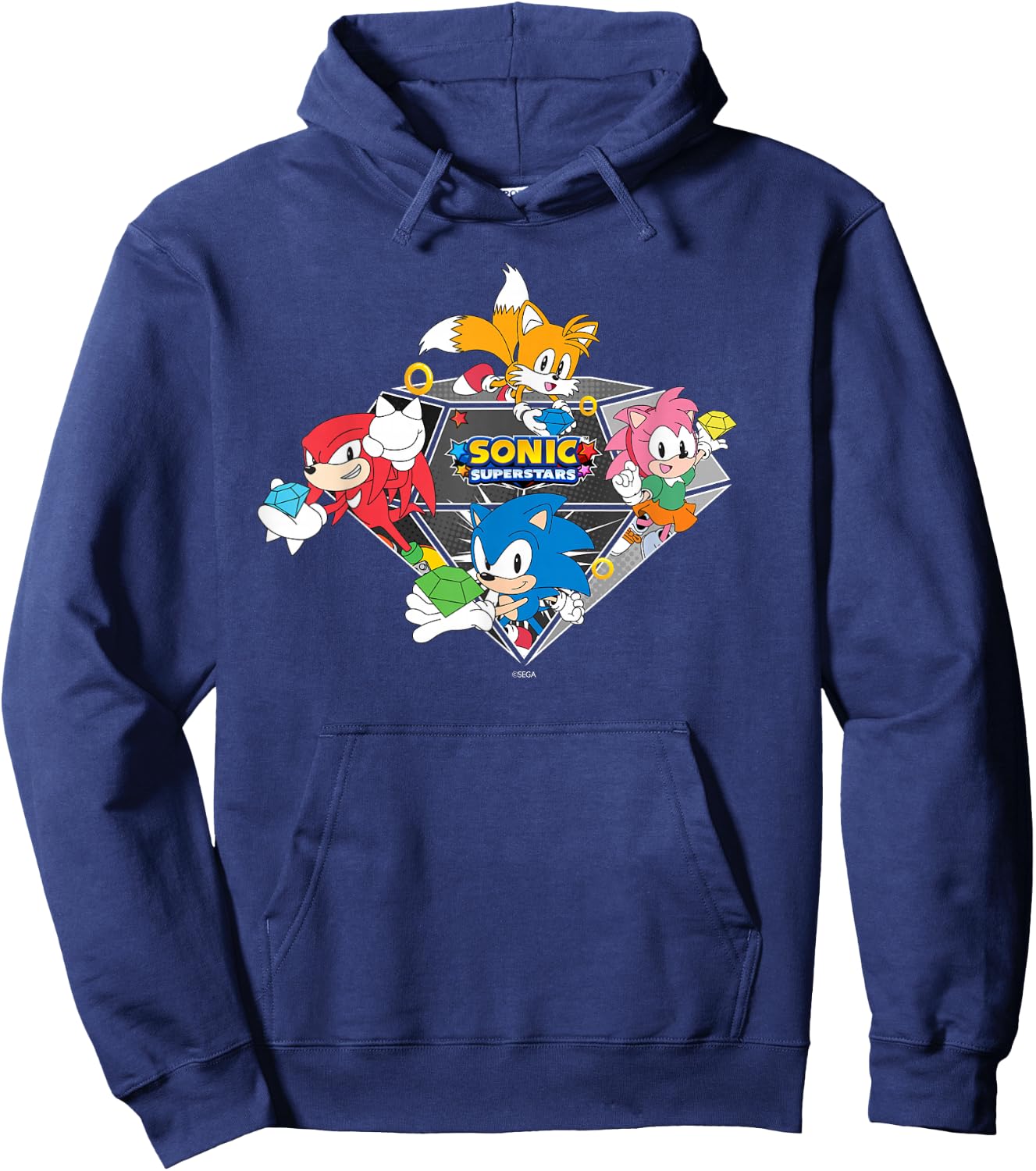 Sonic The Hedgehog, Sonic Superstars - Emerald Club Hoodie - Hoodie | Navy